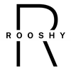 rooshy white logo