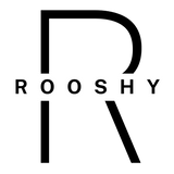 rooshy white logo