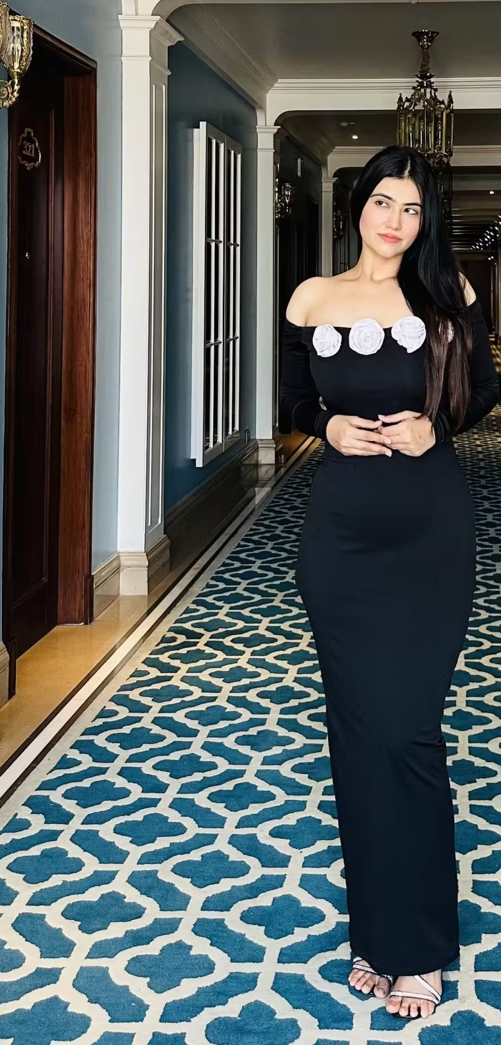 rooshy black gown