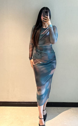 rooshy crystal mesh dress