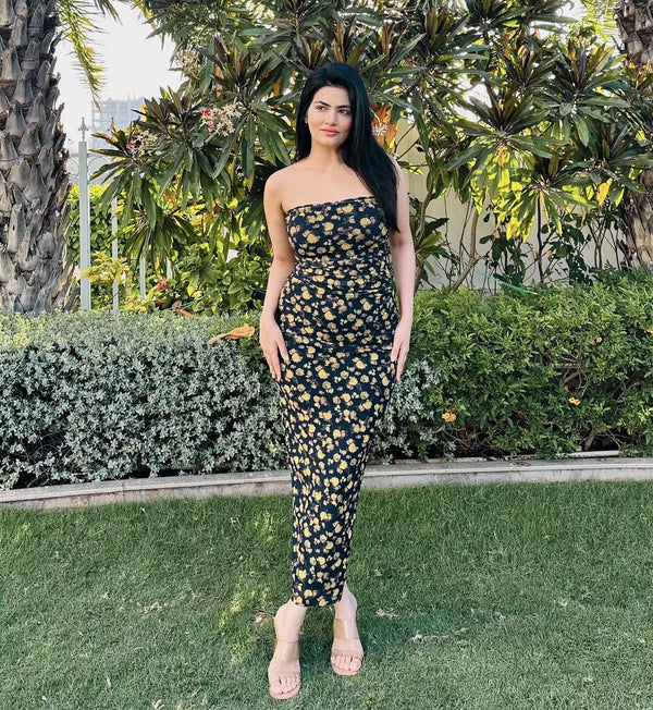 rooshy daizy berry tube dress