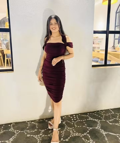 rooshy wine dress