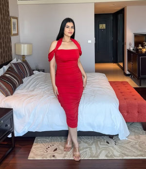 rooshy fine red dress