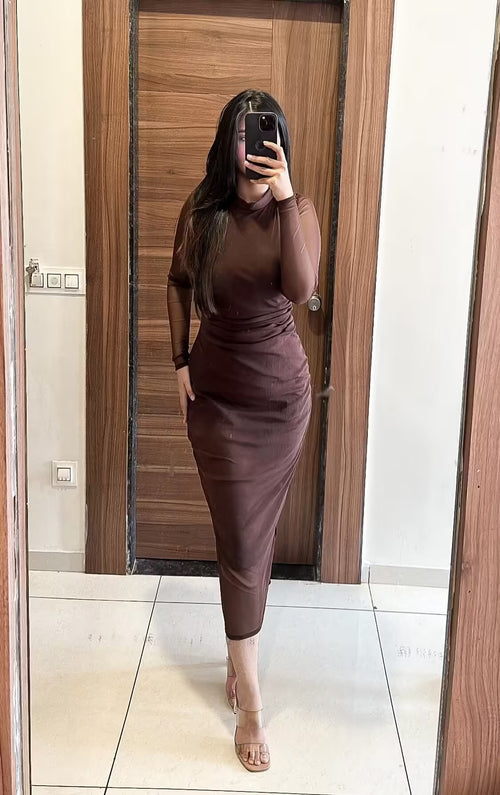 Brownball Net Dress