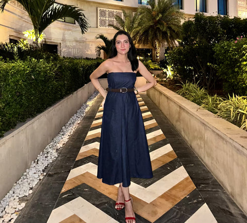 rooshy blue denim dress
