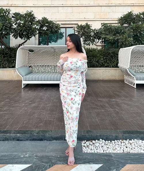 rooshy white lily dress