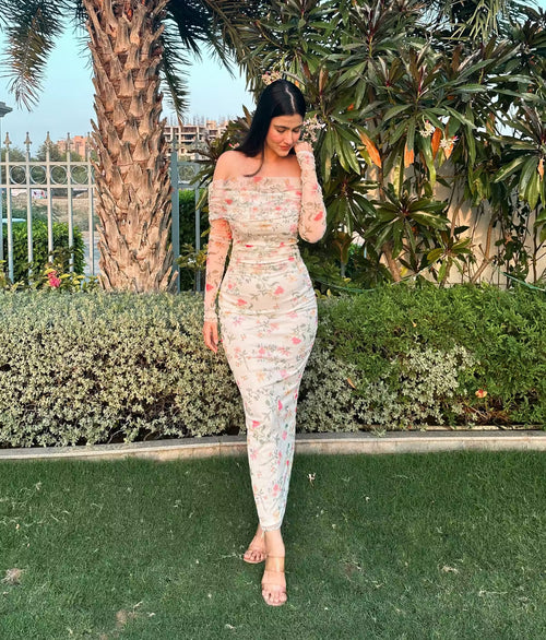 rooshy white lily off shoulder