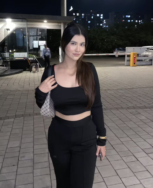 rooshy black top and pant set