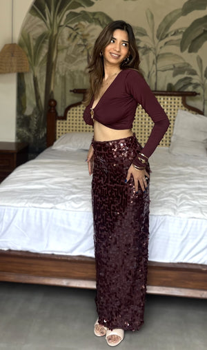Vino Kiss Sequin Skirt