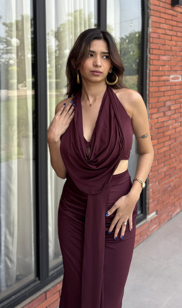 Tipsy Cowl Neck Top