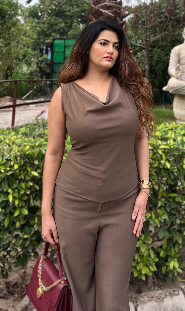 Toasted Luxe Cowl Top