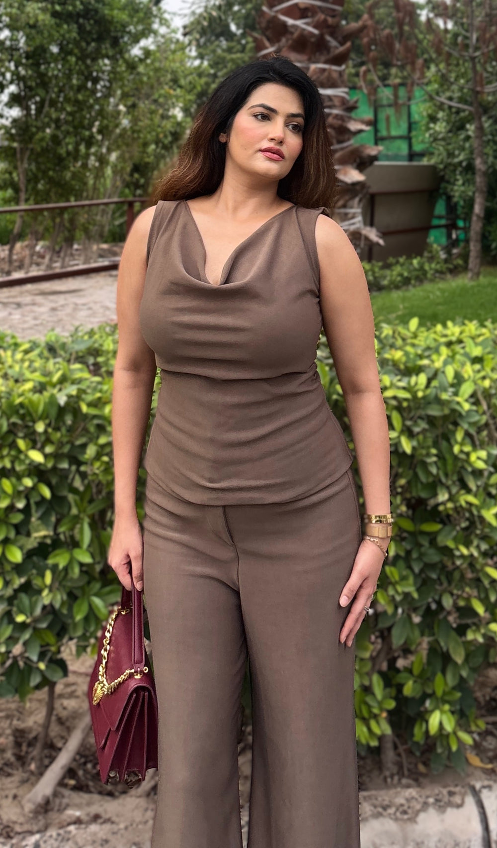 Toasted Luxe Cowl Top