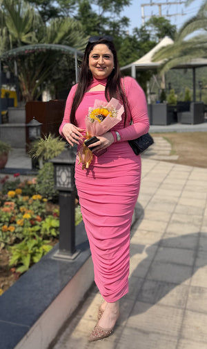 Pink Reverie Ruched Dress