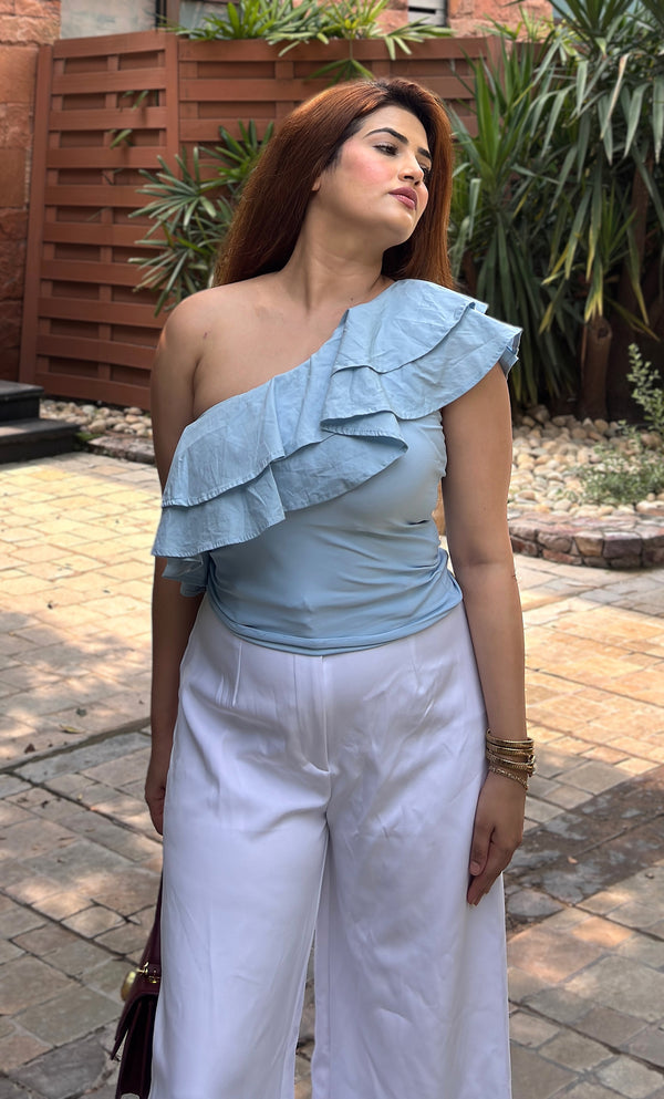Serene Haze Frill Top