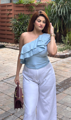 Serene Haze Frill Top