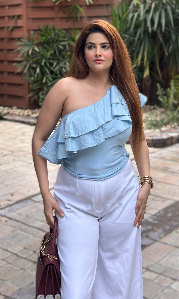 Serene Haze Frill Top