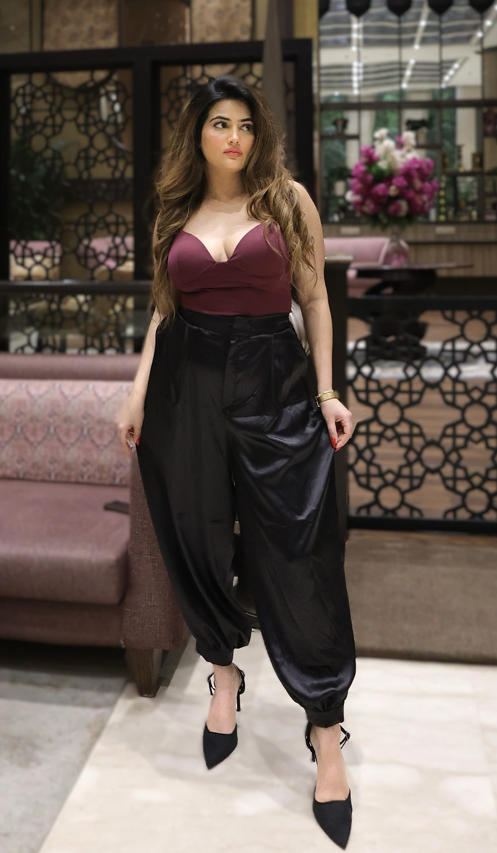 Selene Satin Baloon Pants