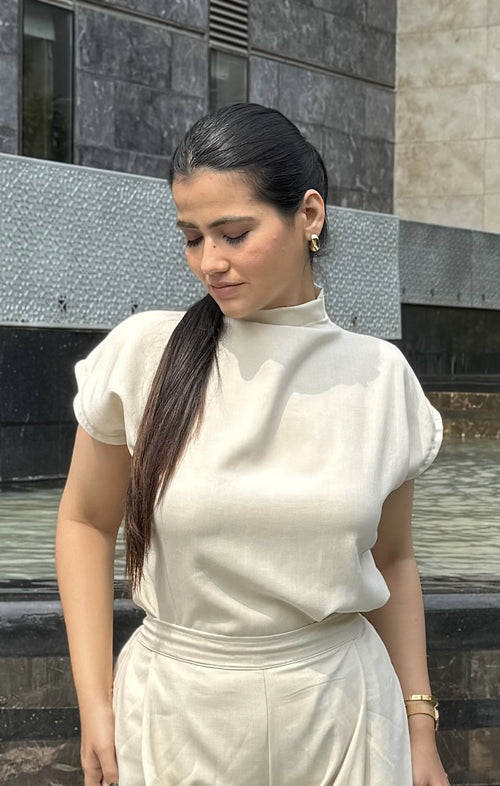 Rooshy puff sleeves boardroom formal tops 