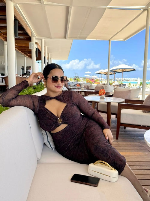 Bling Mocha Bodycon Dress