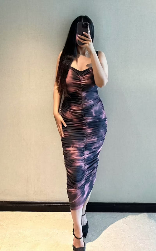 rooshy blush marble dress