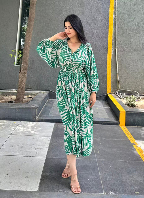 rooshy coconut passion kaftan dress