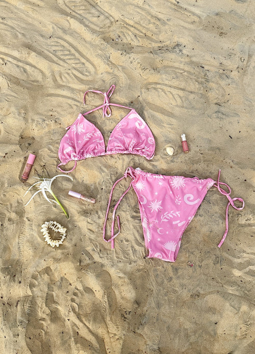 Rooshy barbie pink 2 piece bikni set