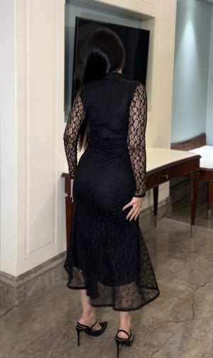 Rooshy black embroidered dress