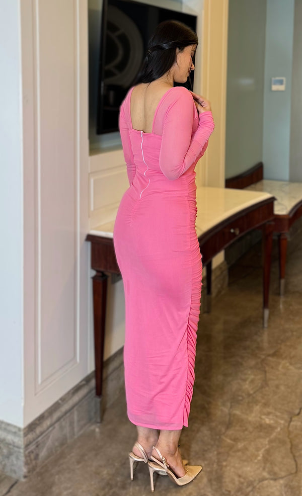 rooshy barbie pink corset dress