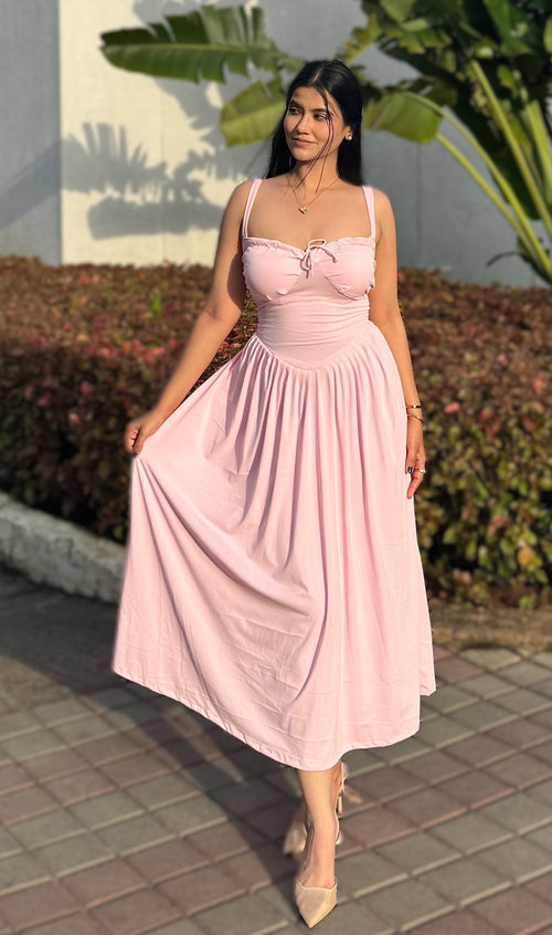 Rooshy asymmetric corset frock dress