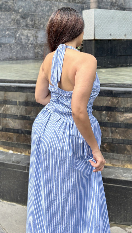 rooshy cotton halter neck frock
