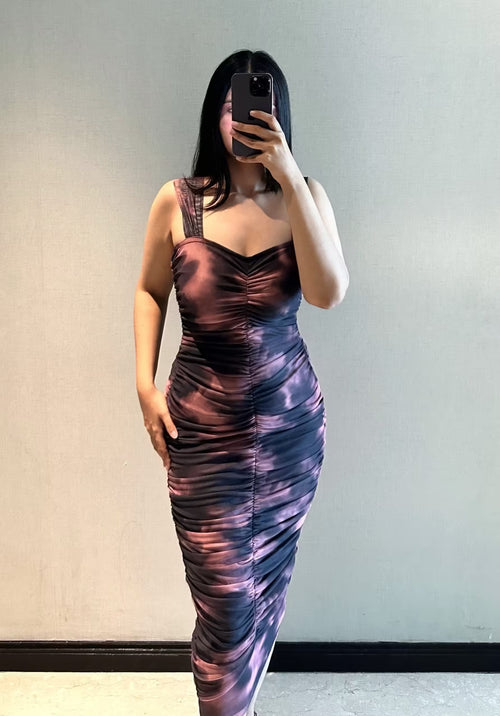 rooshy blush marble layered dress