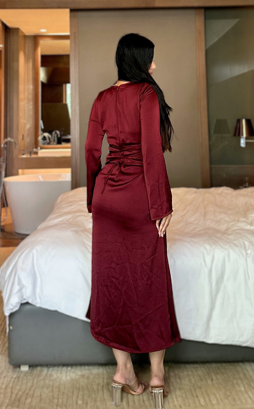 rooshy Fullsleeves satin dress
