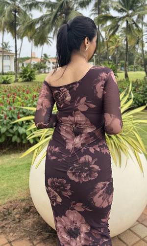 rooshy brown floral dress
