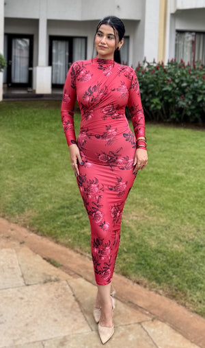 rooshy nylon bodycon dress