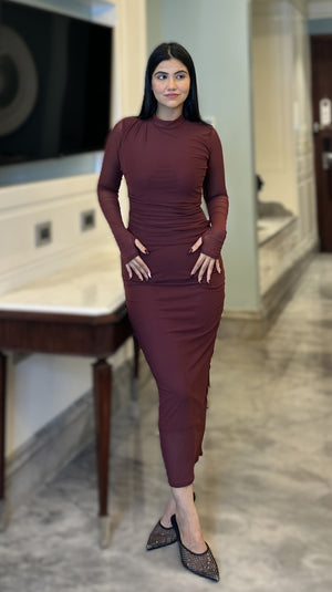 rooshy sierra maroon dress