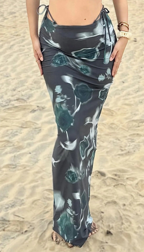 Rooshy tie dye cover up skirt