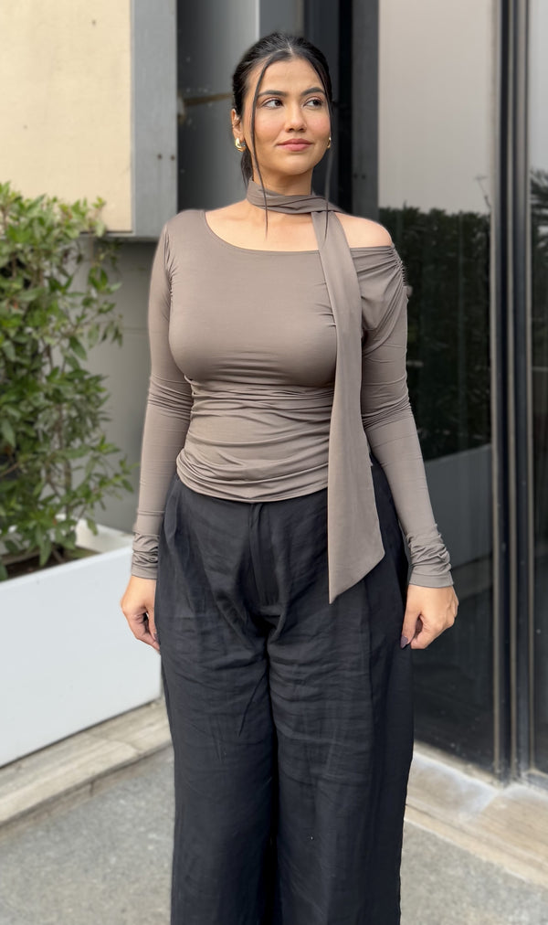 Rooshy ribbon satin top 