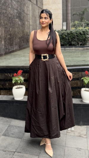 Browniq Pocket Flare Skirt
