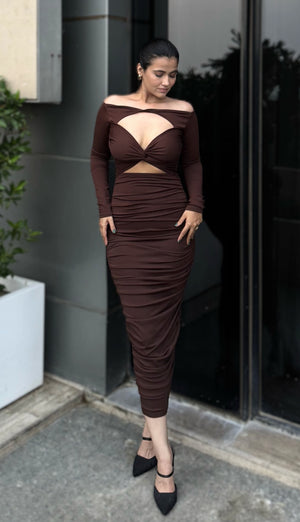 Rooshy cut bodycon dress