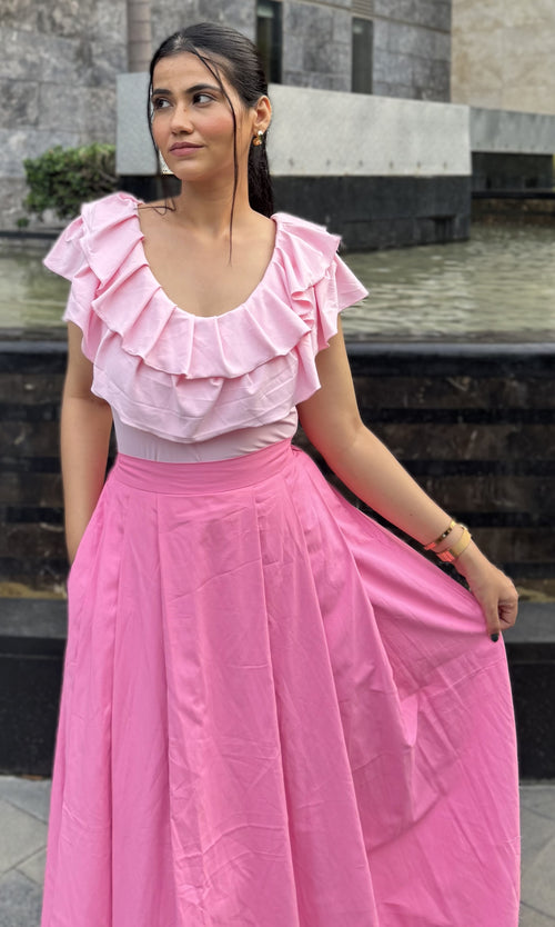 Rooshy pink layered top