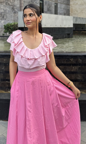 Rooshy pink layered top