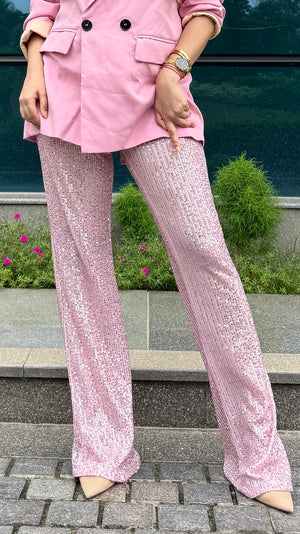 rooshy pink glitter pants