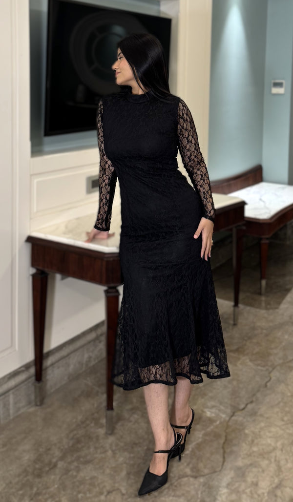 Rooshy black net dress