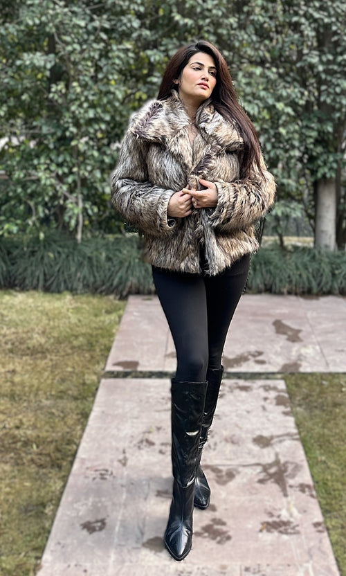 rooshy soft luxe fur jacket