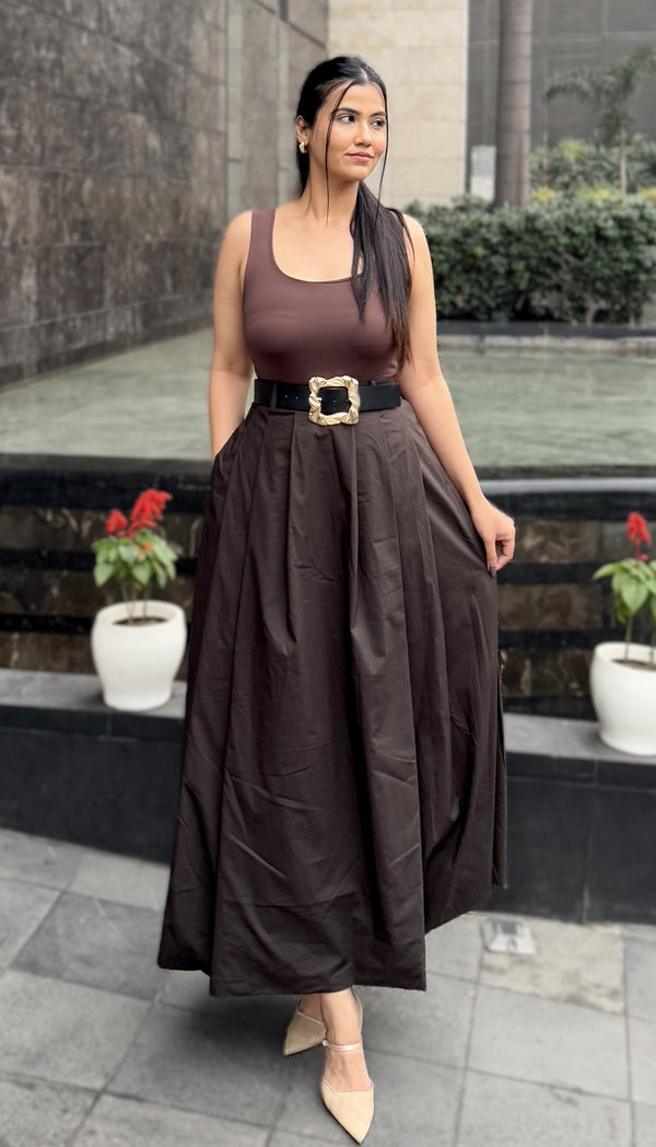 Browniq Pocket Flare Skirt