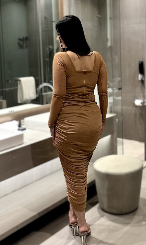 rooshy beige dress