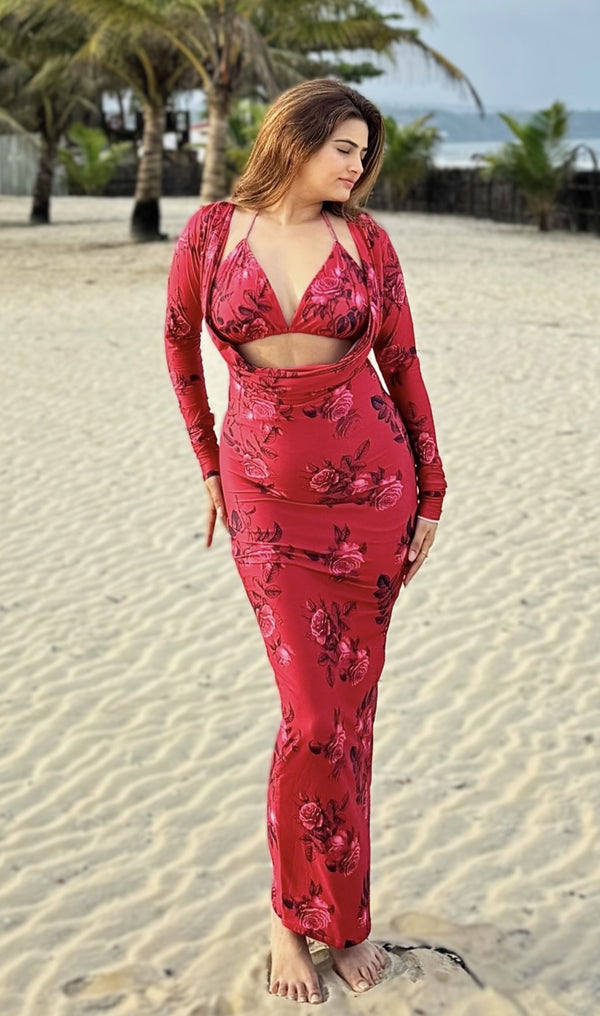 rooshy vacation beachwear bralette dress