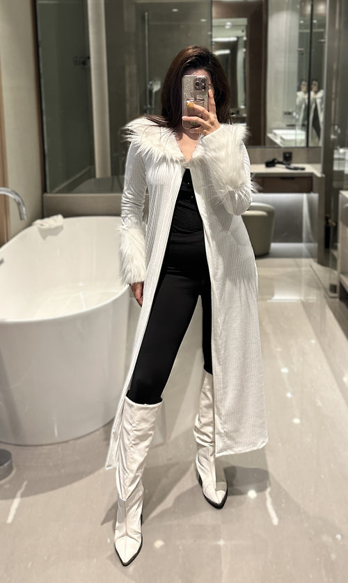 rooshy ripped fur jacket