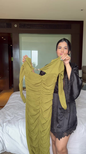 rooshy olira ruched dress