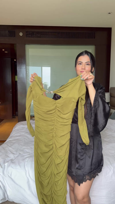 rooshy olira ruched dress